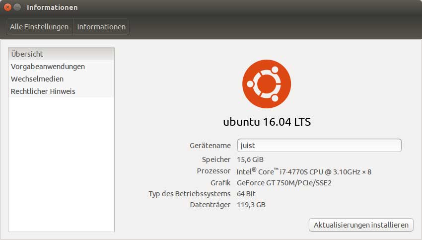 Ubuntu-Systeminfo