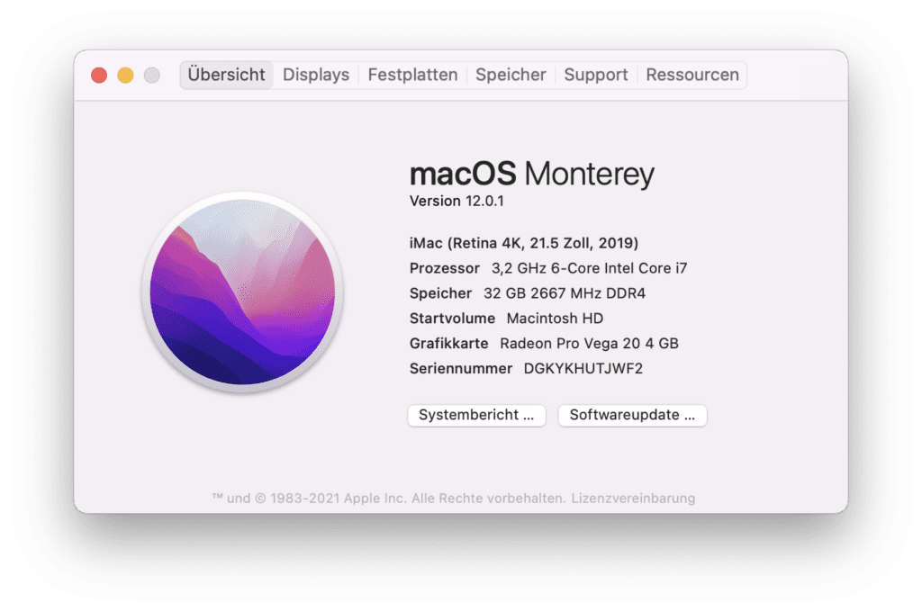 Über diesen Mac